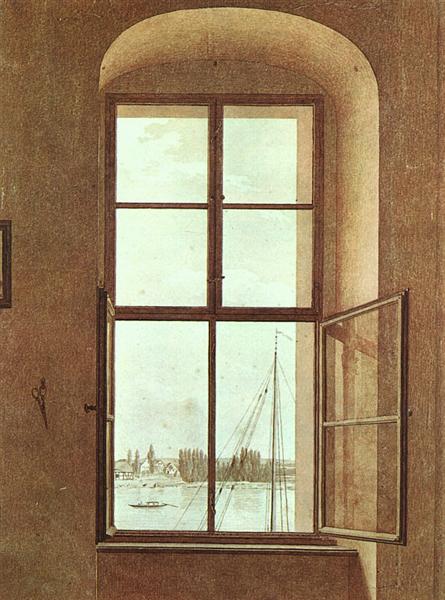 todayisartday's tweet image. #CasparDavidFriedrich achieved a finely tuned balance between the dark interior and the bright outdoors. #WindowWeek