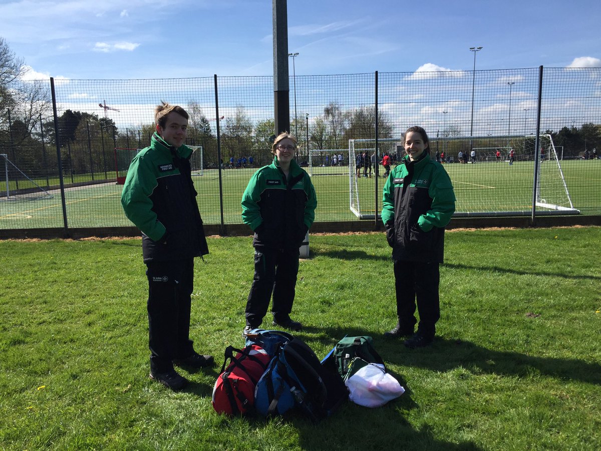 WarwickMSA's tweet photo. Injured halfway throughout? Don't worry. We have St. John Ambulance paramedics to help you https://t.co/B74TvH2uBT