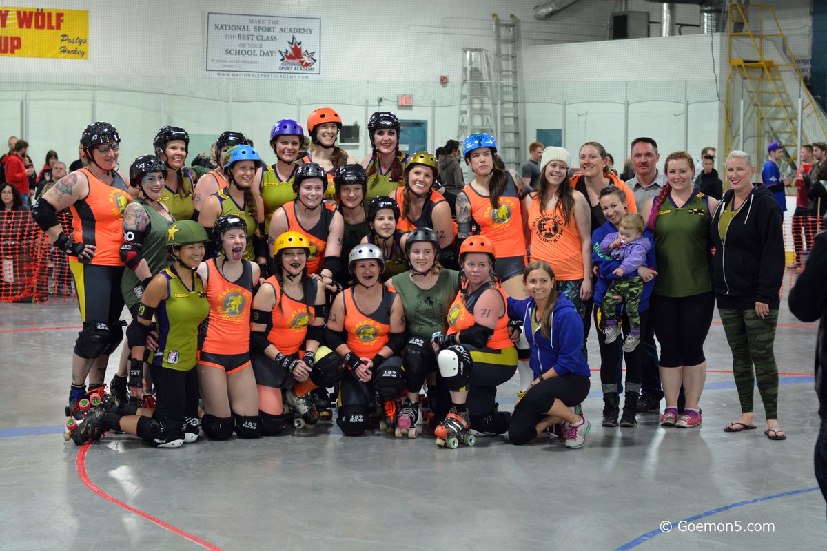 #yycderby fun with the <a href="/B52Bellas/">B-52 Bellas</a> and <a href="/RPGRollergirls/">Rated PG Rollergirls</a>. Let's do that again. Like 10 a.m. <a href="/TriwoodC/">Triwood Community </a>. #SundayMorning