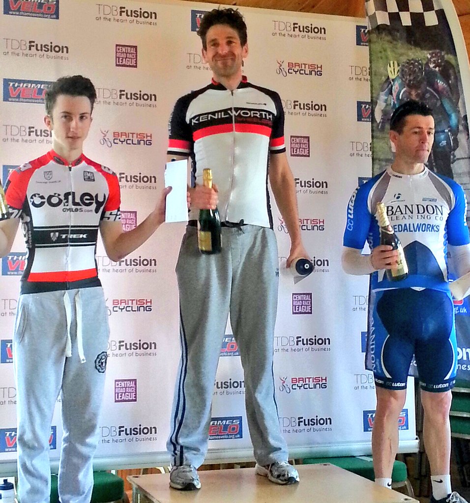 ThamesVelo's tweet photo. The podium of the 3/4 cat Thames Velo Spring Road Race. https://t.co/Bq0yo6DRum