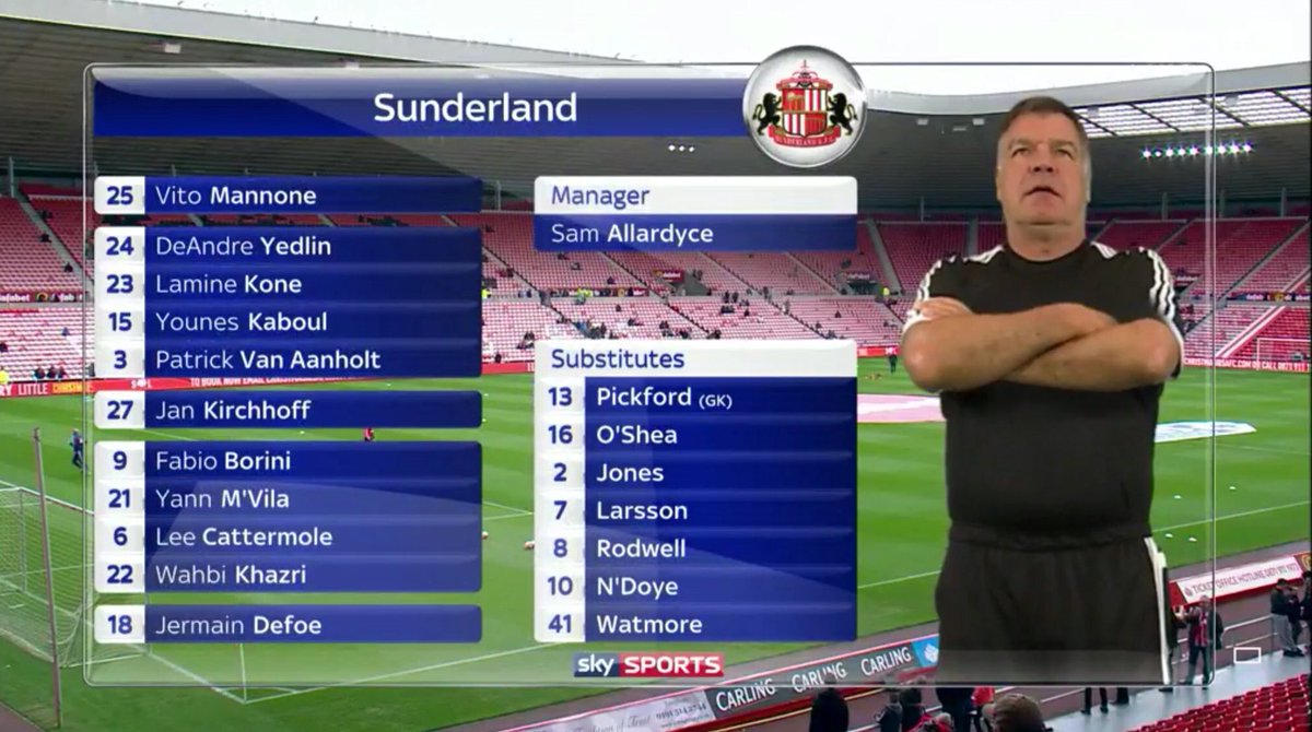 Sky Sports Statto On Twitter Sam Allardyce Names The Side That Has Started The Last 3 Pl Games W1 D1 L1 Https T Co Z9x89mmxsf Twitter