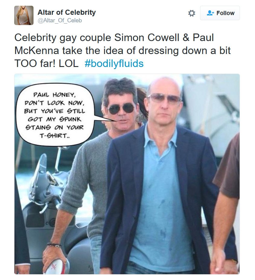 LookIntoMyEyes_'s tweet photo. How my longterm gay partner Simon Cowell 'inspired me to deny we're a permanent item' https://t.co/RAIEzrGqRj https://t.co/4aUyjeUJ8D