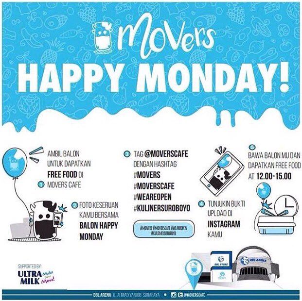 Mau dapetin free lunch dari Movers Cafe? Caranya gampang banget guys!