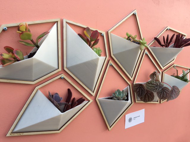 aabstracted's tweet photo. Our new "Type 9" pentagonal tessellation planters on display at @_AmDC_ #NYCxDESIGN, 3D printed with an @Ultimaker https://t.co/fHLZr8uZR3