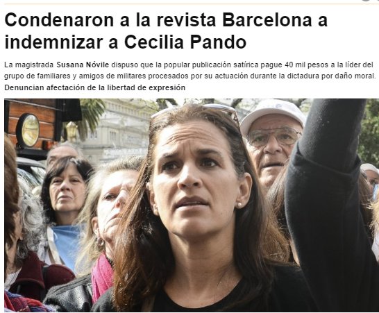 JorRausch's tweet photo. #aPonerse
Condenaron a la revista @revisbarcelona a indemnizar a @ceciliapando
►https://t.co/WNpppxJJiz @infobae https://t.co/qShNlvs52J