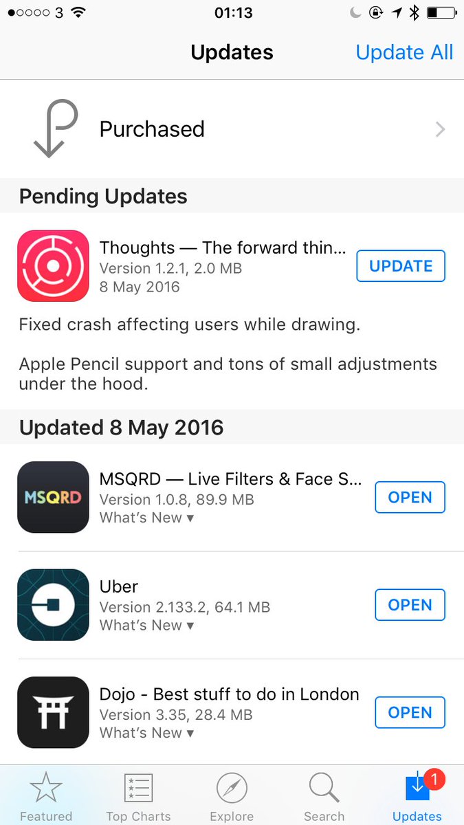 Update ready, crash gone, app still free :) itunes.apple.com/us/app/thought…