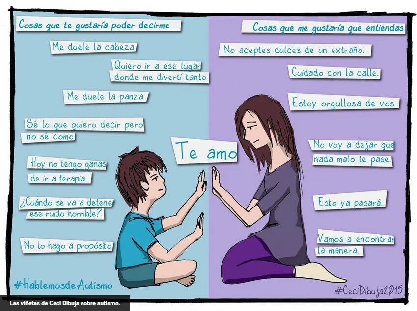 #Autismo. Hay una barrera que nos separa, pero hay 2 palabras (un sentimiento) que nos unen, #AutismoNoVerbal