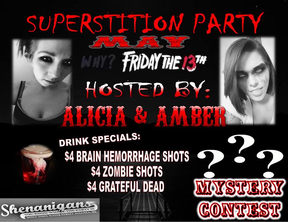 ShenaniganStyle's tweet photo. THIS COMING FRIDAY AT @ShenaniganStyle - FRIDAY MAY 13TH - "SUPERSTITION PARTY" 21+ W/ GENERAL ADMISSION *FREE*! https://t.co/AIx1fhoshB