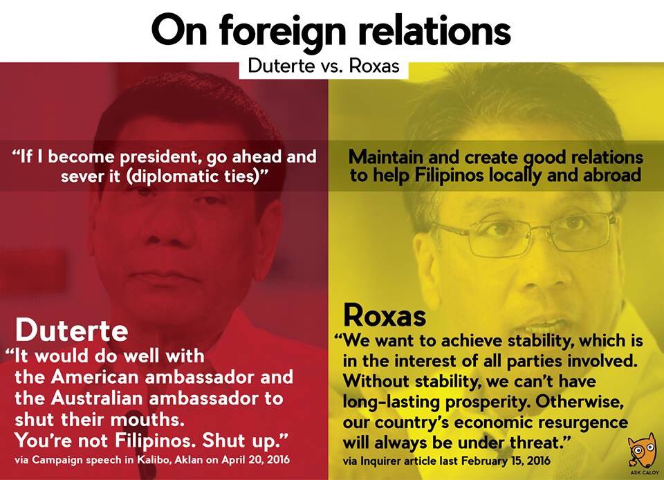 CarlMalones1's tweet photo. Choose between the 2. No brainer. #PHVoteRoxas https://t.co/Sa59Ej5Cnt