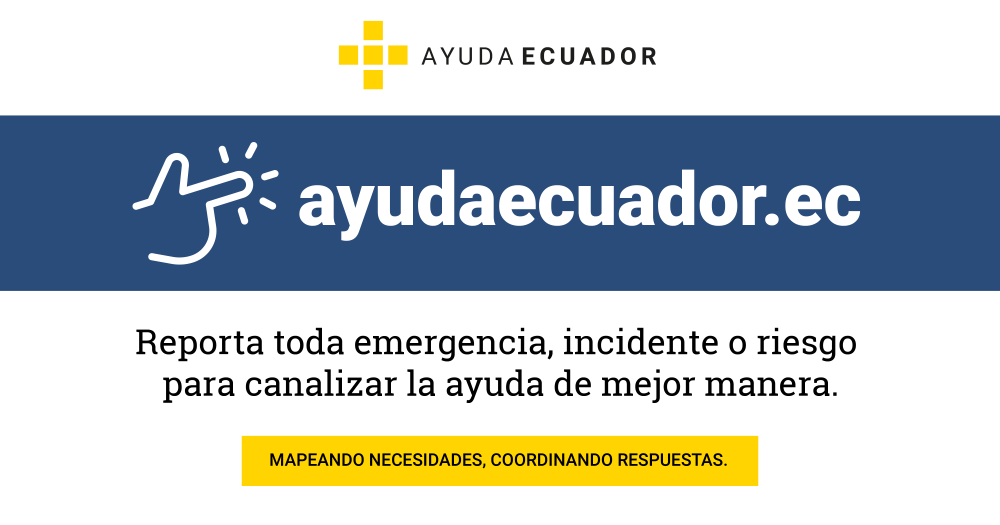 AyudaEcuadorEc's tweet photo. Gracias a todos los colaboradores de #AyudaEc, recibimos cientos de reportes al día en ayudaecuador.ec https://t.co/EkA3knaOYv