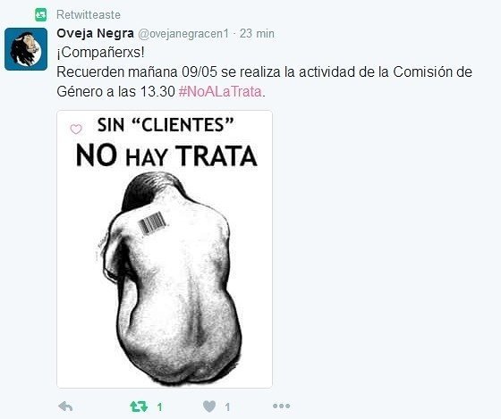 noalatrata_'s tweet photo. #SinClientesNoHayTrata por eso RT a esta FOTO. #NoALaTrata comparti el mensaje. https://t.co/aJCyqI2QZz