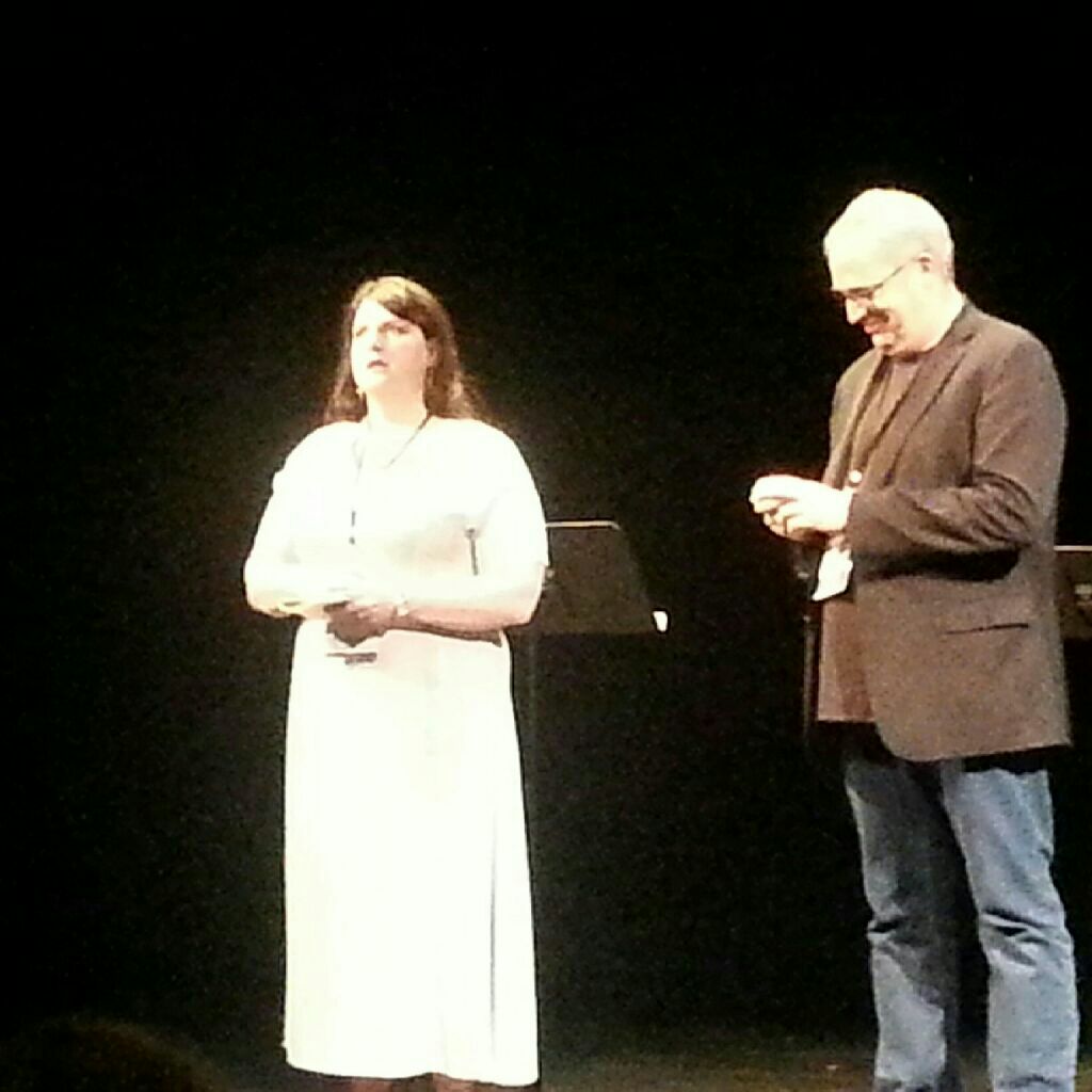 GottaLottaMoxie's tweet photo. I look like I'm about to sing opera, rather than talking about a super-fun app. Blerg. #NVNV2016 https://t.co/hkOkpvIvww
