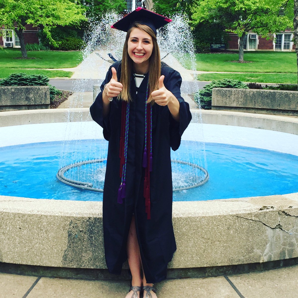 teaching2tech's tweet photo. Tomorrow I start a brand new week as a GRADUATE! I am officially Miss Sawdey. #longmagentaline #ecegrad https://t.co/aqxj9dcXpu