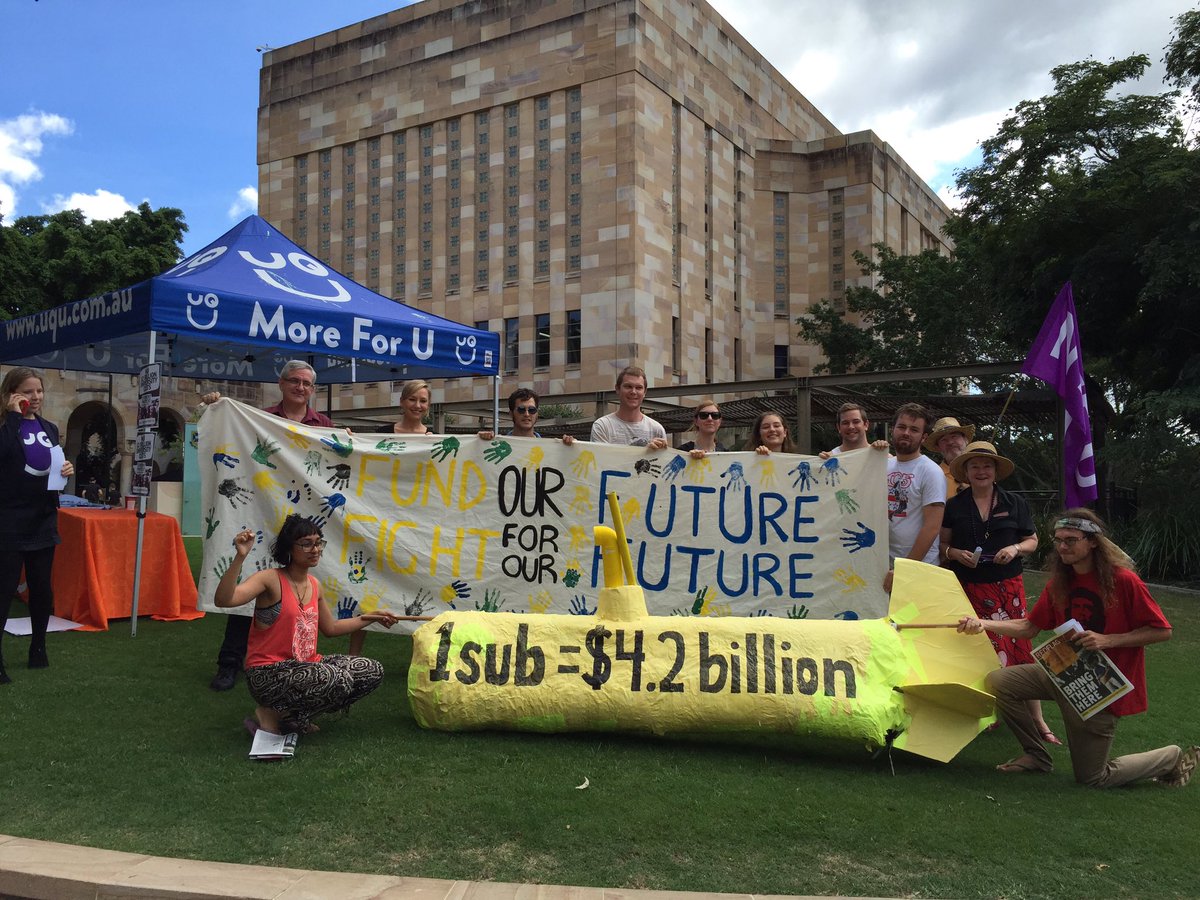 Senators at UQ speaking in support of Higher Education No $100K degrees #May11NDA