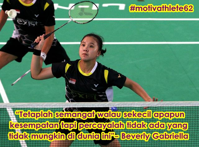 INA_Bminton's tweet photo. Selamat pagi, #motivathlete edisi 62 hari ini dari Beverly Gabriella (@Beverlygab )

Photo :
https://t.co/mmvRvYPRKa https://t.co/BkGXgXzpQ0