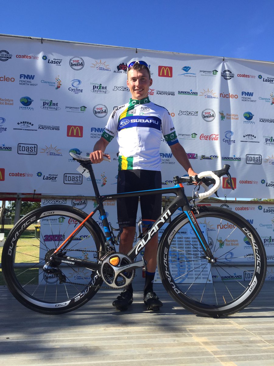 TeamBridgeLane's tweet photo. Now leading #NRS16 @PatLane1 with gr8 team &amp; sponsor support @IsoWheySports @Europcar_AU @ShimanoOZ @AvantiBikes https://t.co/nN8rAPeyQQ