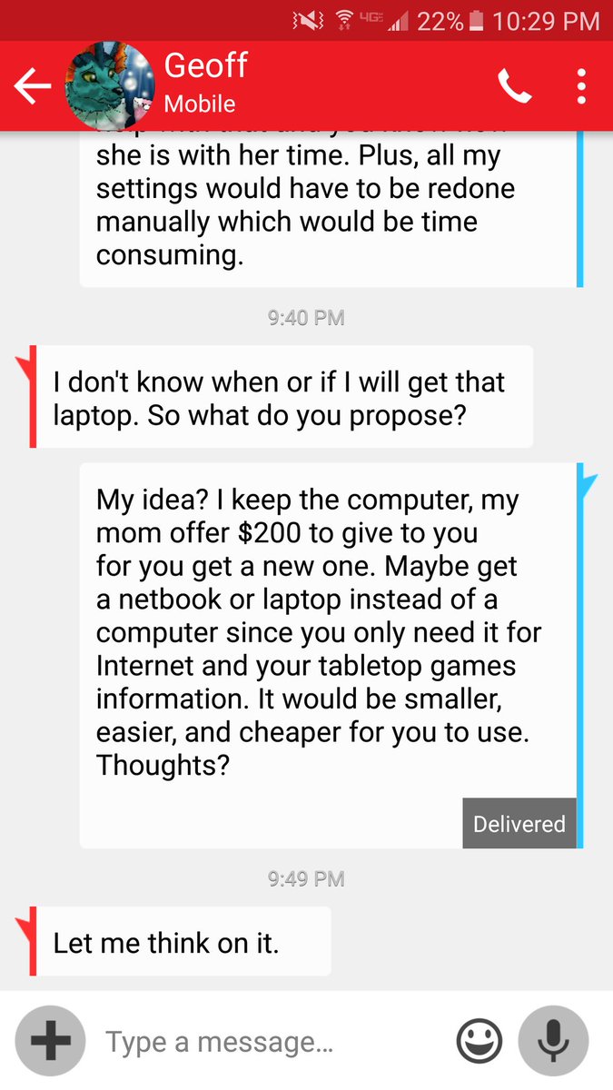 Bigteethyeen's tweet image. What do you mean you&apos;ll think about it???? I just need a yes or no, this computer is my fucking life. 😠😠 #ExProblems