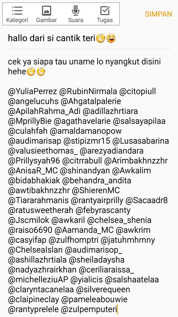 puterinraa's tweet photo. cek yaa siapa tau ada uname lo disini,yg gak ketulis maaf yak😊 partisipasinya jangan lupa wkwk. https://t.co/S1hiSM9Qtz