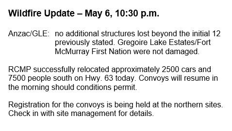 RMWoodBuffalo's tweet photo. Wildfire Update - 10:30 p.m. #ymm #ymmfire https://t.co/0ixcaYwg6I