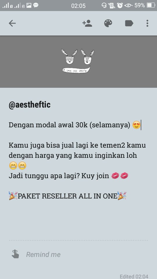 aestheftic's tweet photo. 🍍 PAKET RESELLER ALL IN ONE 🍍

Only 30k 💋

Tag lelang acc https://t.co/7Oq6gdD0qo