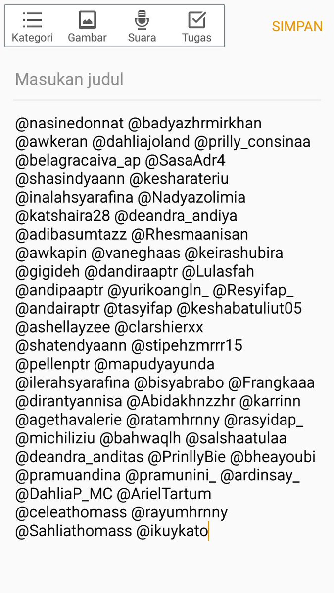 puterinraa's tweet photo. cek yaa siapa tau ada uname lo disini,yg gak ketulis maaf yak😊 partisipasinya jangan lupa wkwk. https://t.co/S1hiSM9Qtz