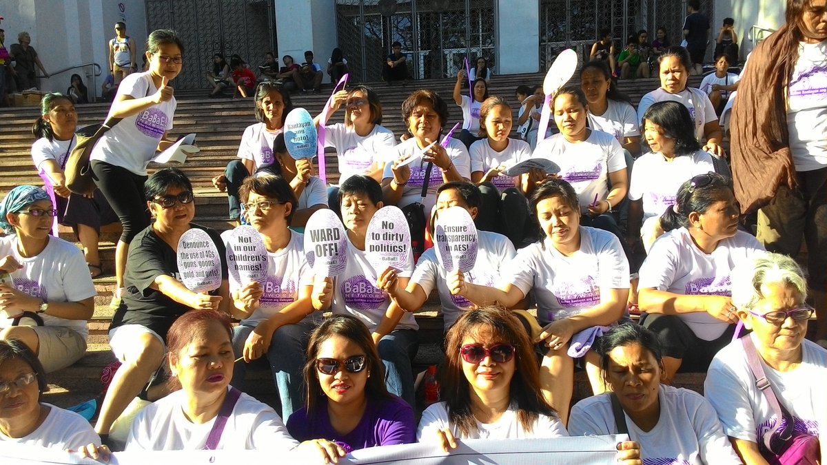 BABAEVoteWatch's tweet photo. Babae Bantayan ang Eleksyon, labanan ang pandaraya! @BVote2016 @DZAR1026 @dzIQ990 @juanachange @manila_bulletin https://t.co/SVFck5mAbm