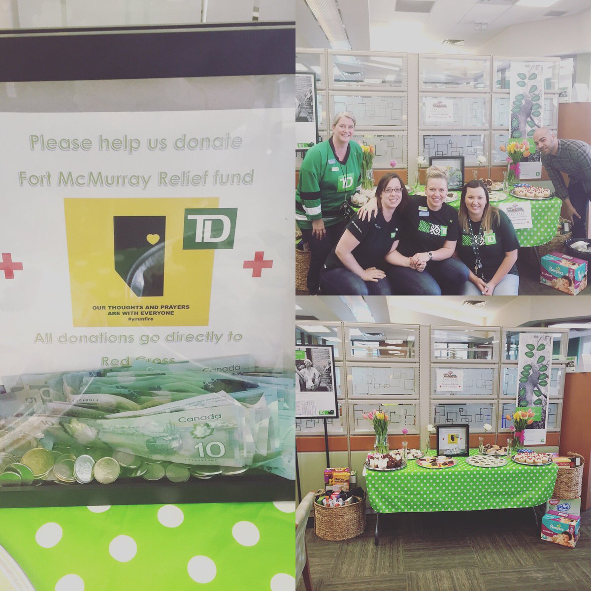 CDSamson15's tweet photo. Br8318 has raised over $1300 from our bake sale so for for #ymmfire #tdhelps @Lcolangelo_TD @BrianGervais_TD https://t.co/vuqmim6z5X
