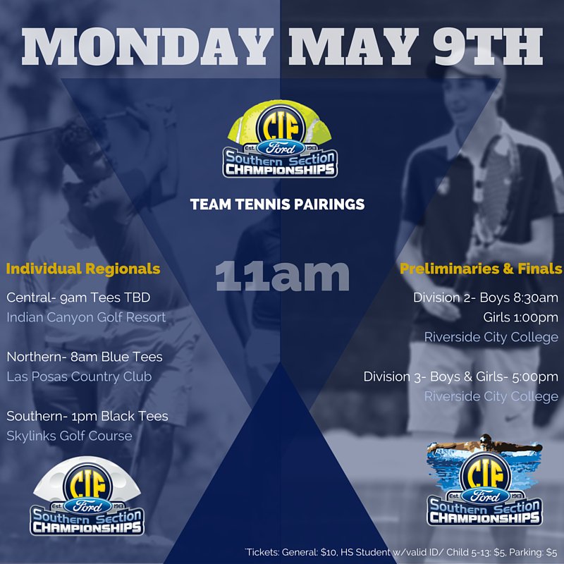 Busy day in the Southern Section on Monday 🎾🏊⛳