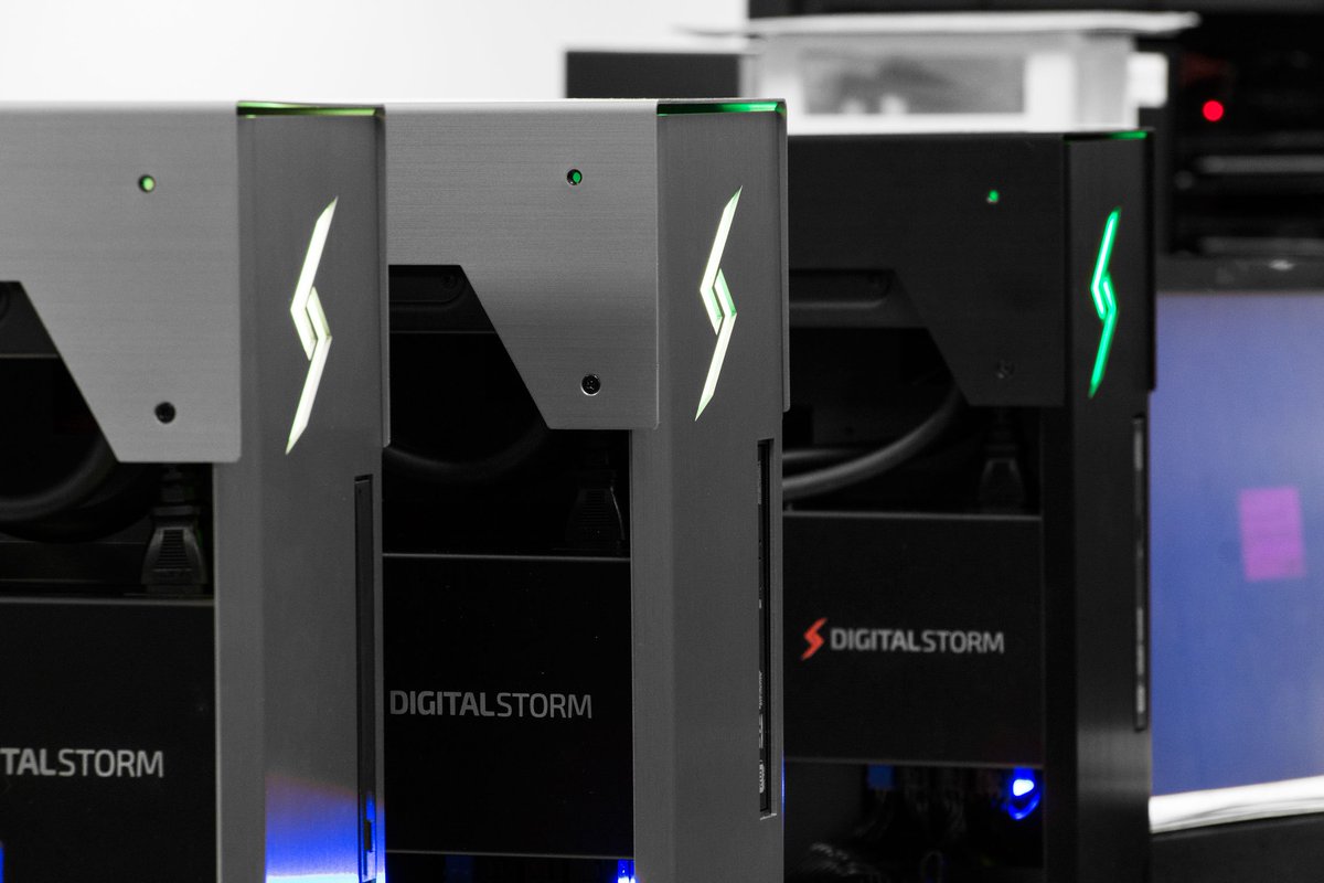 DigitalStormPC's tweet photo. A trio of Bolt 3s going through rigorous stress testing. https://t.co/k0hSOqbDUi #DigitalStormPC #dscanada #pcgaming https://t.co/uexNfPQDPX