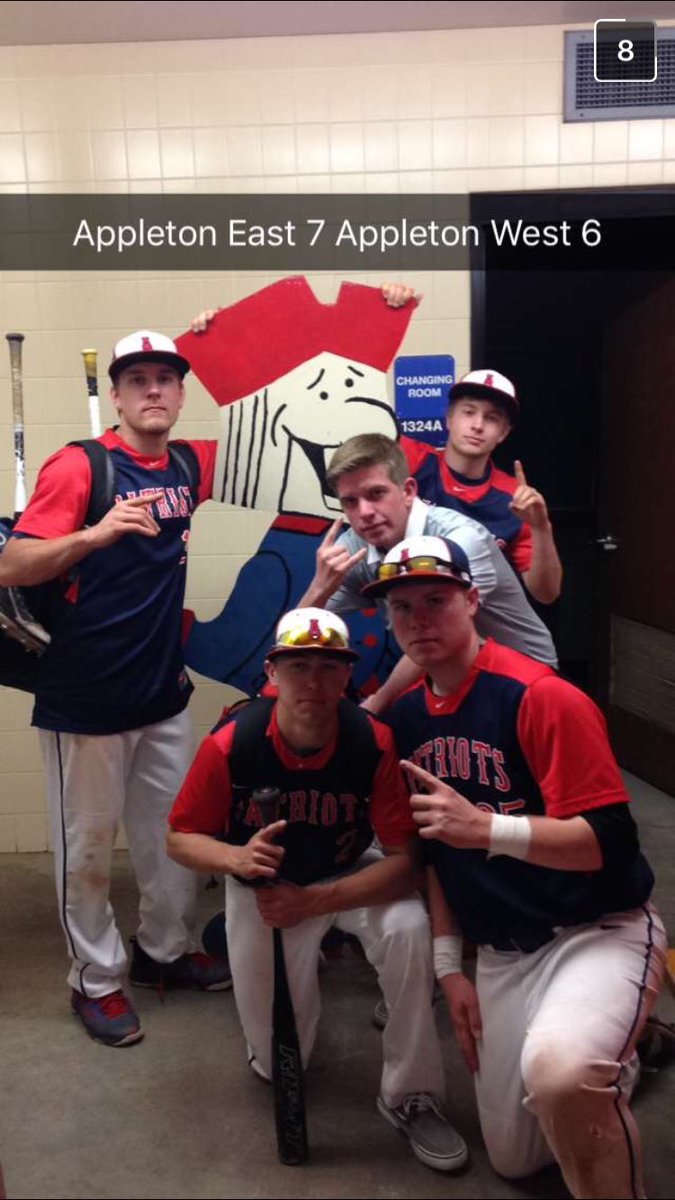 Appleton East and Appleton West split their season series. The Patriots won today, 7-6 (via <a href="/DriscollCullen/">Cullen Driscoll</a>)