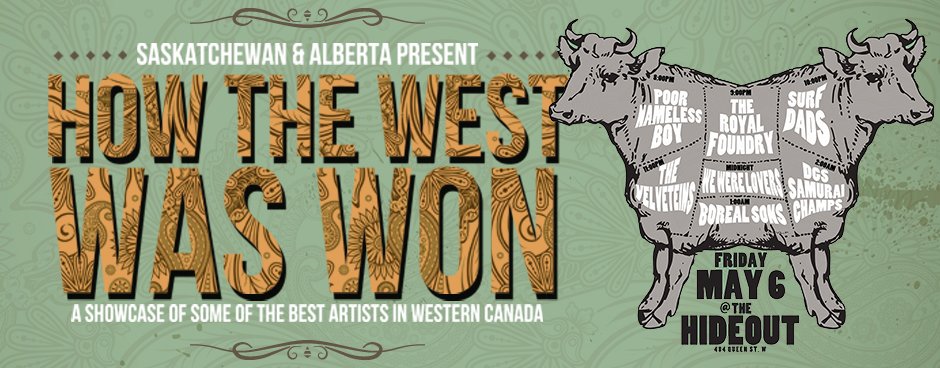 #CMW2016 How The West Was Won TONIGHT w/ <a href="/theroyalfoundry/">The Royal Foundry</a> <a href="/thewisersband/">The Wisers</a> <a href="/BorealSons/">Boreal Sons</a> at The Hideout 7:30PM!