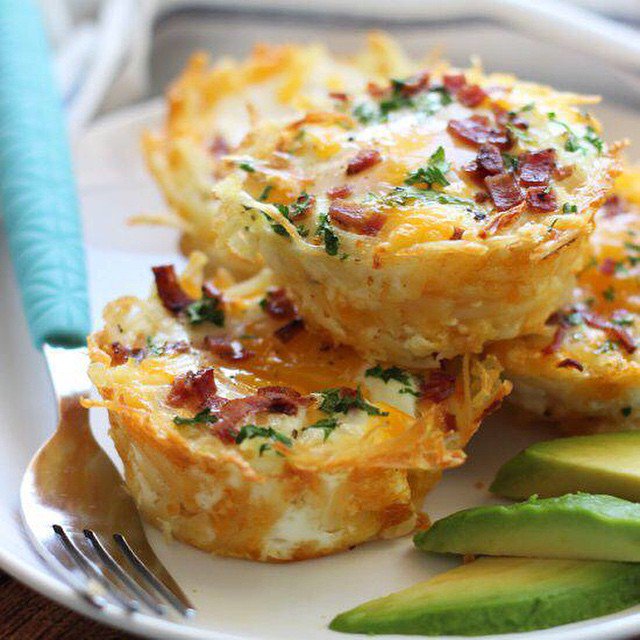 Hashbrown Egg Nests + Avocado