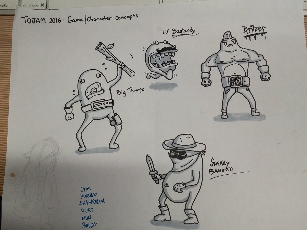MattHegmann's tweet photo. Character concepts for #svblm 's #TOJam game! Hypreme blurs the line between life and death https://t.co/t5qjIWSGQO