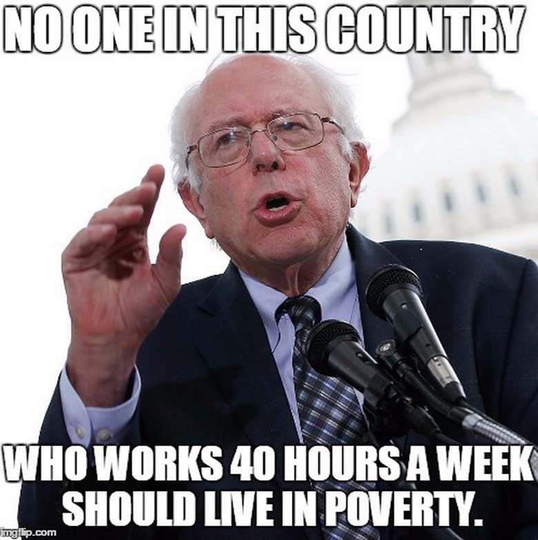 Keeba23's tweet photo. #ImWithBernieBecause he's the only candidate that cares to #FightFor15.
 #BernieSaidItFirst https://t.co/siSYcjr6KA