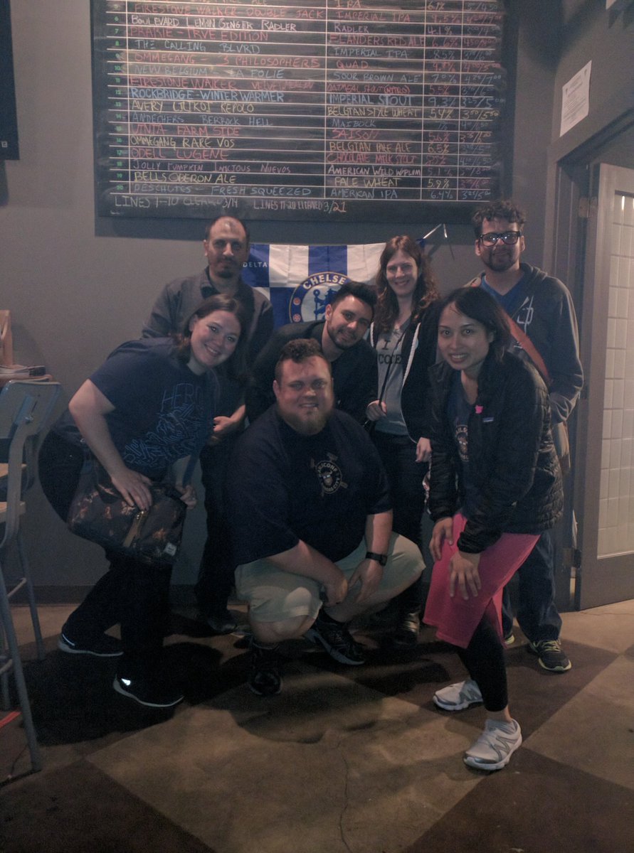 TekHudson's tweet photo. @cheshire137 @sumerfish @pjdavis let's make rails great again together! Thanks @railsconf #railsconf https://t.co/RyDzBR9uuS