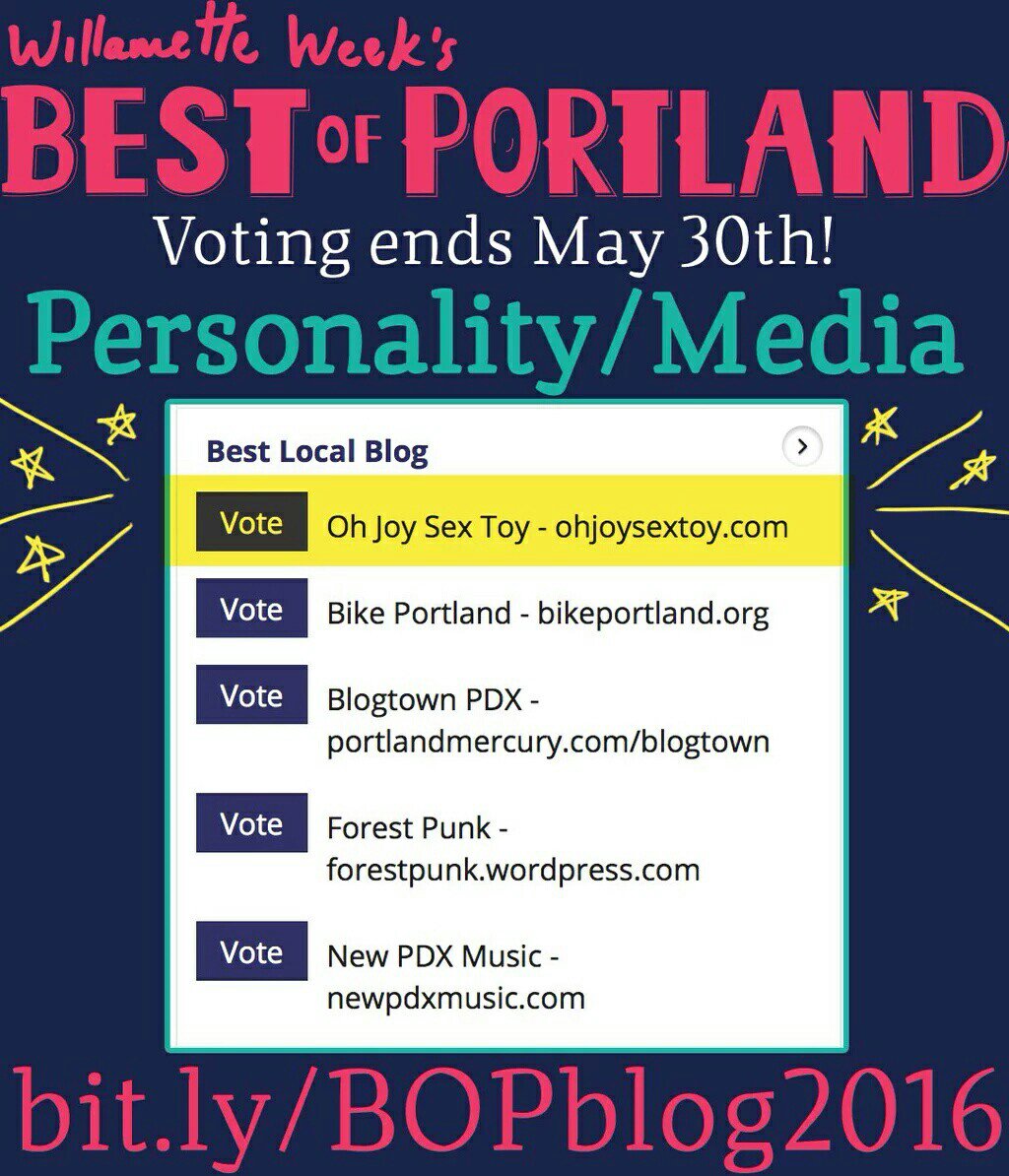 pdxlibworld's tweet photo. Vote for your fave local blog Portland.my pornclerk blog was snubbed so I'm team ohjoysexto…
https://t.co/7M2pAifqq4 https://t.co/FjLGd6r0ZY