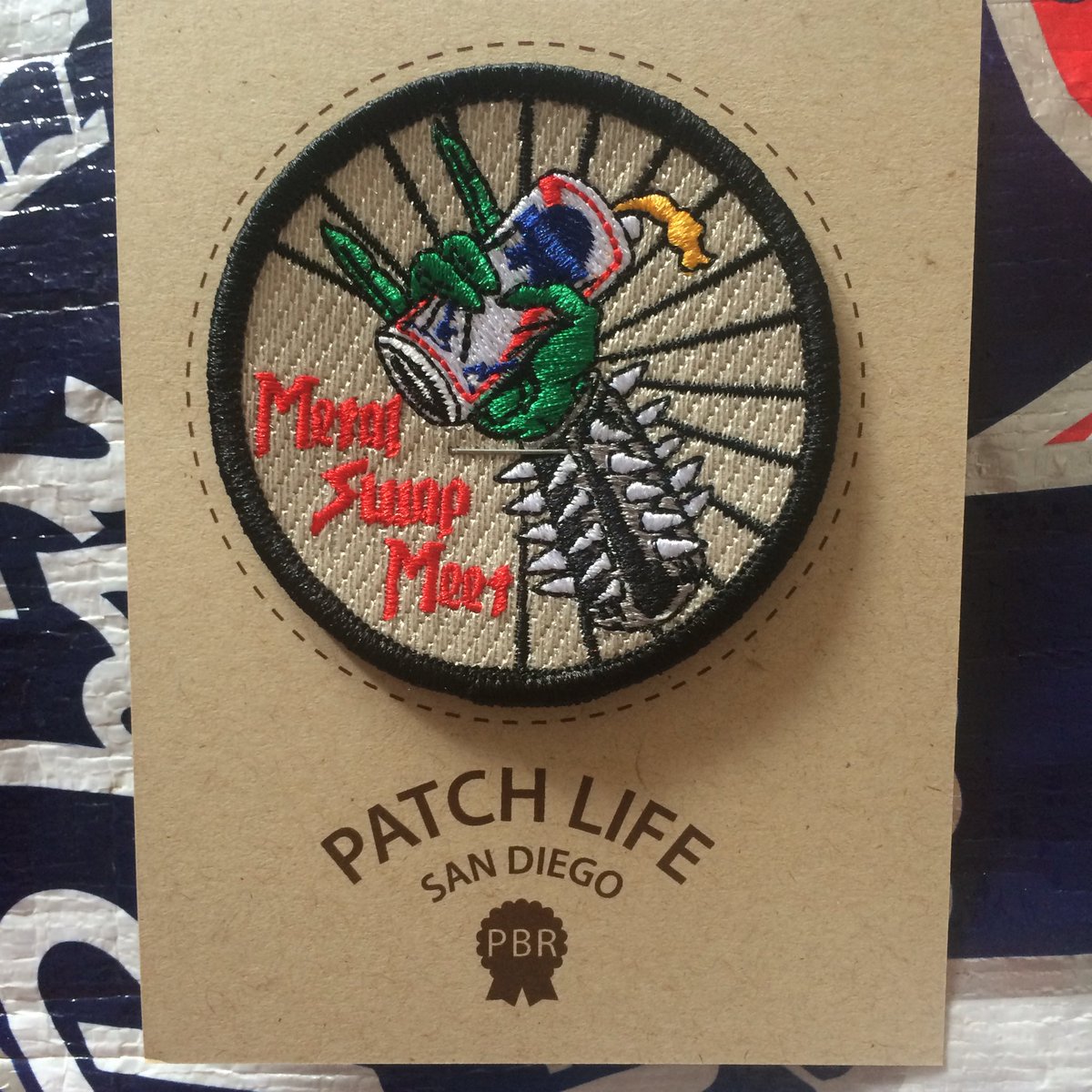 tallboy_tm's tweet photo. #SDmetal fans need to be at #MetalSwapMeet tomorrow, all day and night, no excuses - #PBRart #PatchLife https://t.co/qhzL49SV3k