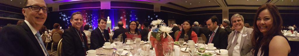 ericaosian's tweet photo. Most definitely the coolest table at the #JJDinner, #dweebtable! cc @JimGriffith_SV https://t.co/x5jZJRCLcI