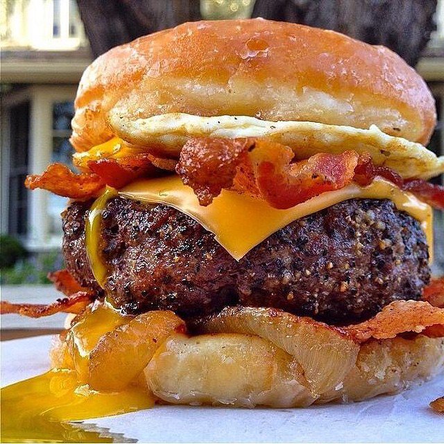 Doughnut cheeseburger