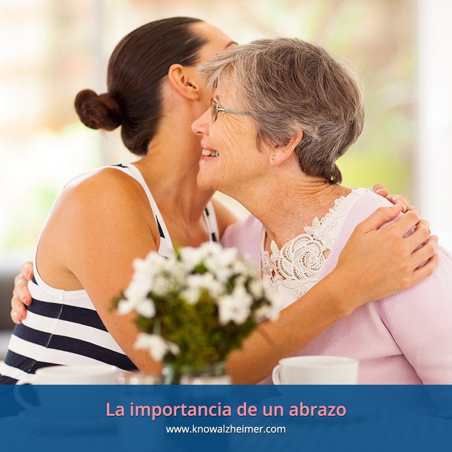 KnowAlzheimer's tweet photo. MiniConsejo kNOW #Alzheimer:
La comunicación no verbal es mágica.
Un abrazo vale más que mil palabras. https://t.co/PCRfIC0uPA