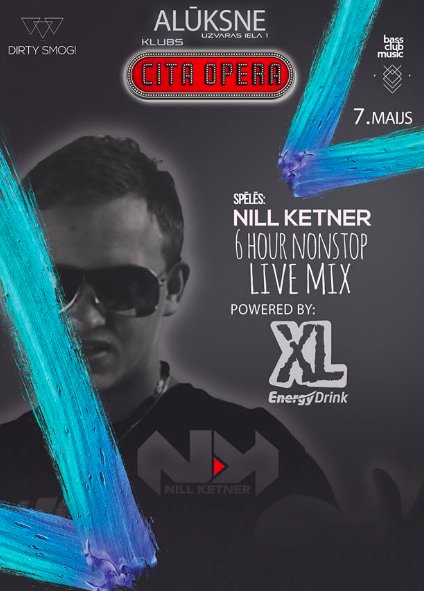 Hei, hei! Šovakar pie mums <a href="/DjNillKetner/">NILL KETNER</a> un XL Energy Drink! Līdz pusnaktij ieeja bez maksas!
