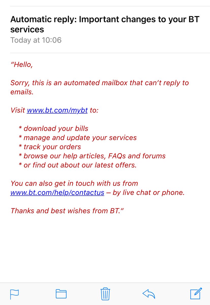 Beanriding's tweet photo. Should be a rule if a business contact you by one method, they must deal with a reply in the same medium @BTCare https://t.co/ZONeDYSF72
