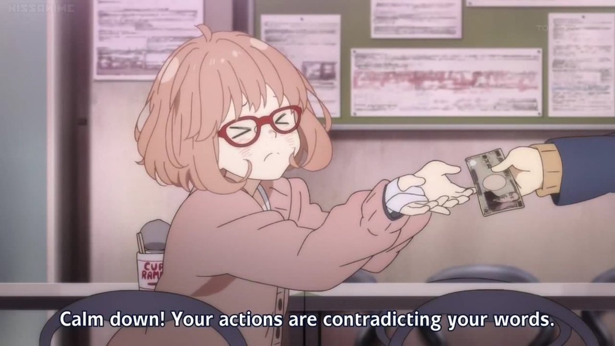anime_scenes's tweet photo. Action speaks louder than words ~ 😂

Anime: Kyoukai no Kanata

#anime
#otaku
#kyoukainokanata https://t.co/HPHNcAvvEw