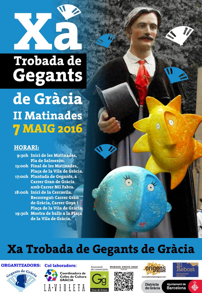 Ha arribat el gran dia de la #XaBiennalDeGràcia! Esperem que el dia aguanti! A les 9:30h comencen les #Matinades!