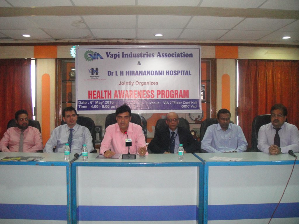 VIAVapi's tweet image. Health Awareness program held on 06.05.16 @ 4 pm at VIA IInd Flr Conf Hall jointly with Dr L H Hiranandani Hospital.