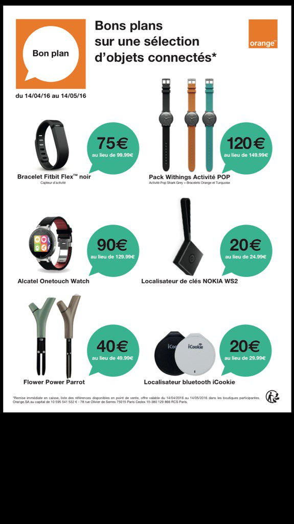Orange69400's tweet photo. Venez profiter d'une sélection de bons plans sur les #objectsconnectés chez #orange rue Nat jusqu'au 14/05 https://t.co/LZF9ihxJIu