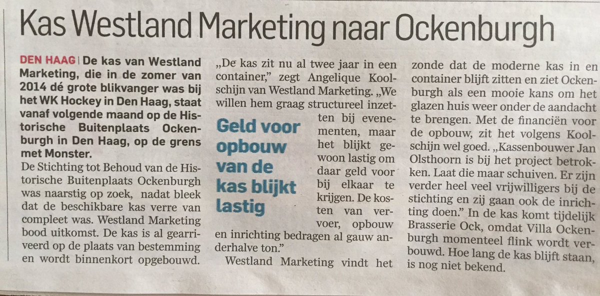 vermeerjenny's tweet photo. Kijk, dat is mooi. Samenwerken en ondertussen ons Westland promoten. @shbo_ockenburgh @WestlandMrktng @akoolschijn https://t.co/Aff91CbxqY