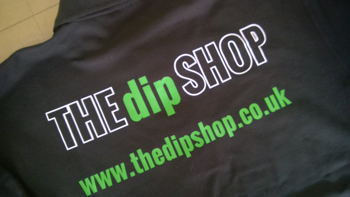 spiralprinting's tweet photo. polo shirts for @thedipshop - great logo, great company! #screenprint #dorset #nojobtoosmall https://t.co/wGyFRTuSqu