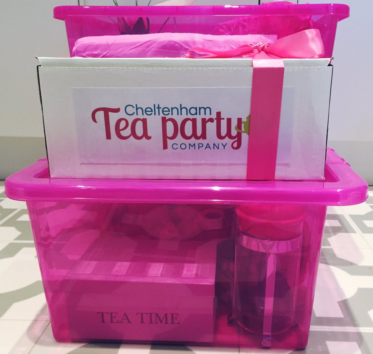 First of today's #teaparty in a box packed &amp; ready to go. Fancy one? Get in touch.