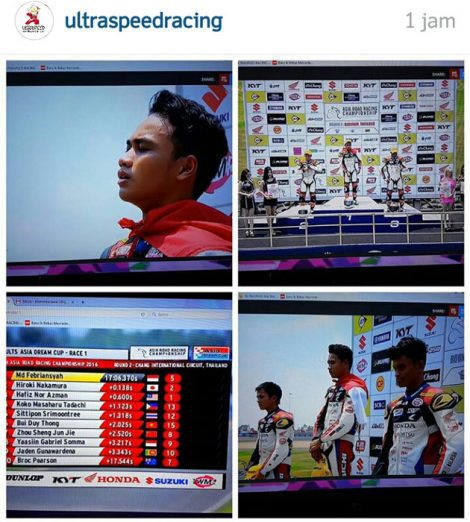 ipanase's tweet photo. Muhammad Sapril Febriansyah Kibarkan Merah Putih di Race 1 Asia Dream Cup ARRC Thailand 2016 https://t.co/fhjzd3q3ao https://t.co/S8KV5xe6ii